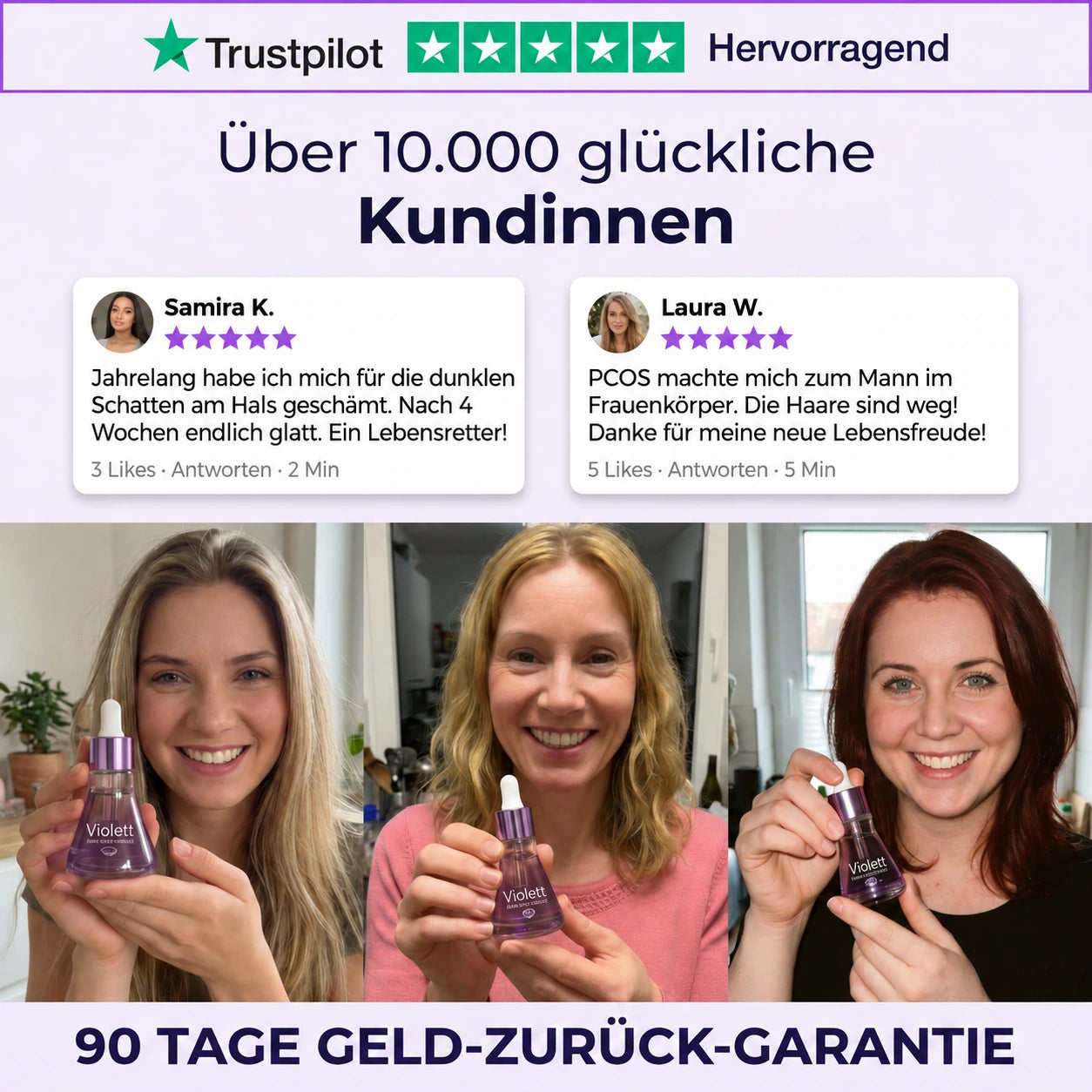 Violett – Pflanzlicher Haarwuchsstopp